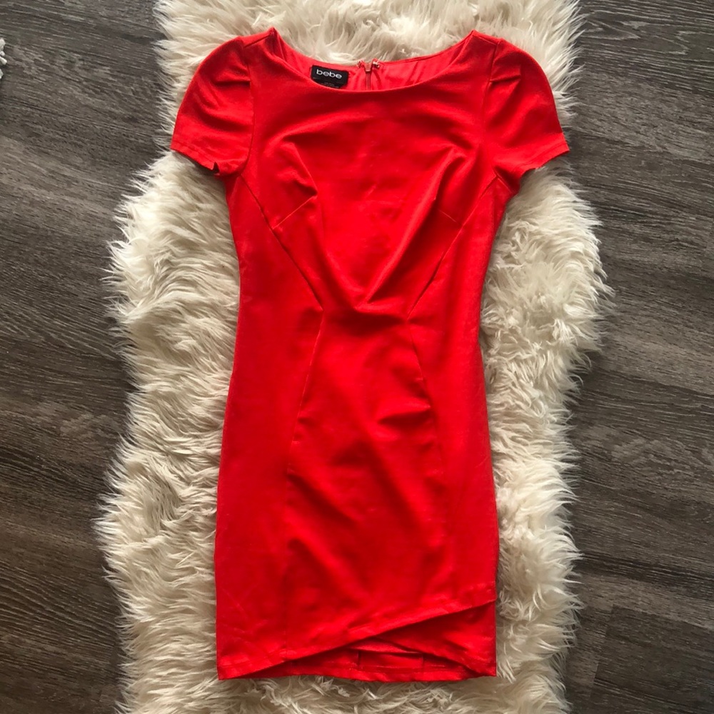 bebe Bodycon Mini Red Dress